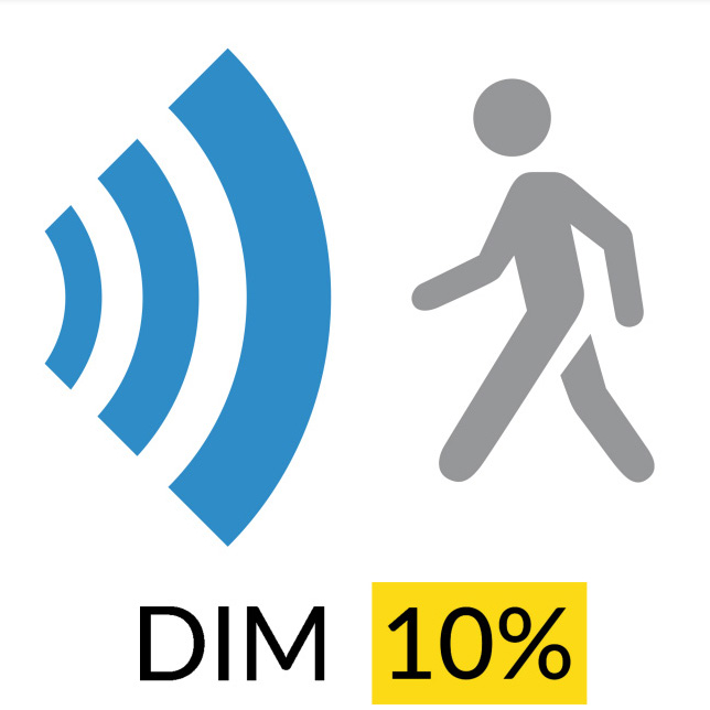 Bewegingssensor MicroWave DIM 10%